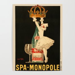 Vintage Spa Monople Source Reine Beverage Advertising Poster Poster
