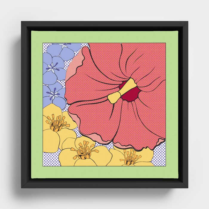 Floral Pop Framed Canvas