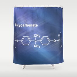 Polycarbonate PC Lexan, Structural chemical formula Shower Curtain