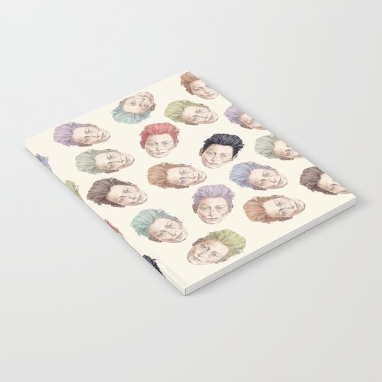 Tilda Heads on Cream | Hair Pattern Notebook