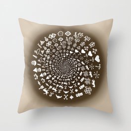 Coffee Lovers Mandala Throw Pillow