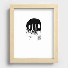 Disappearing Face - Black Recessed Framed Print