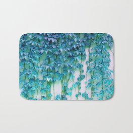 Average Absence, Botanical Minimal Nature Creepers Plants, Tropical Watercolor Bohemian Painting Bath Mat