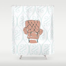 Pink Chair Shower Curtain