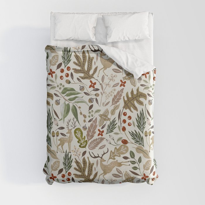 Christmas in the wild nature Duvet Cover