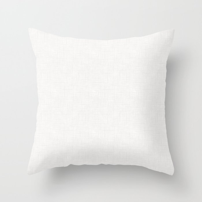 Textured white Throw Pillow