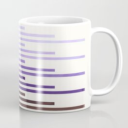 Purple Watercolor Gouache Minimalist Geometric Staggered Stripes Mid Century Art Coffee Mug