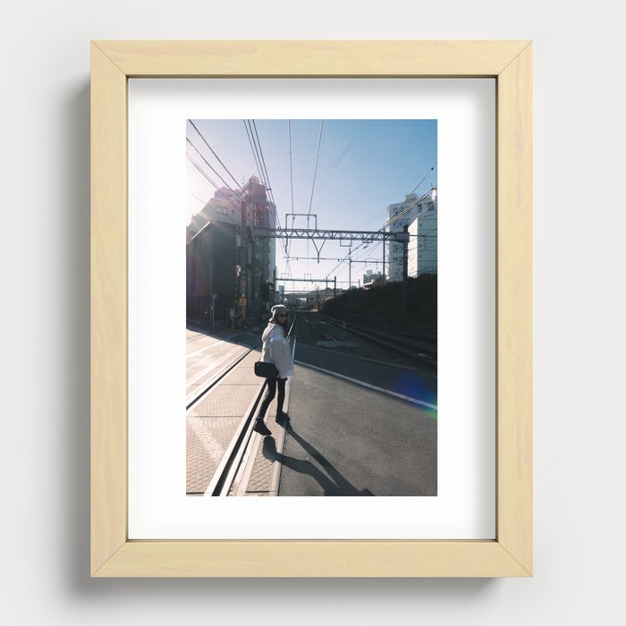 Tokyo Shadows Recessed Framed Print