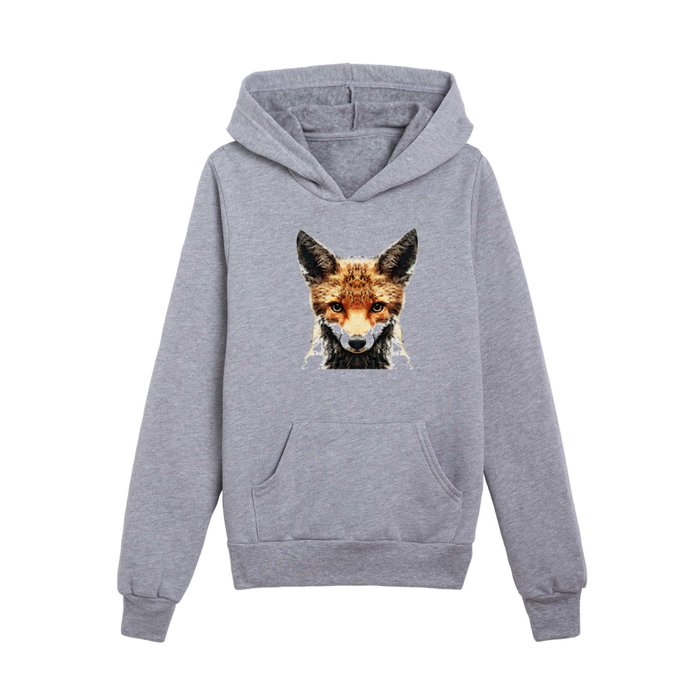 Sly Red Fox Full Face Wild Animal By Sharon Cummings Kids Pullover Hoodie