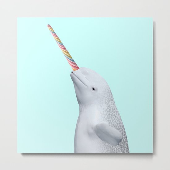 SEA UNICORN Metal Print
