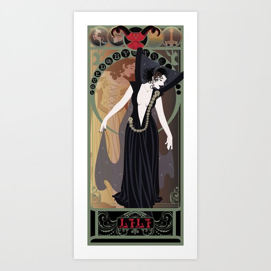 Dark Lili Nouveau - Legend Art Print
