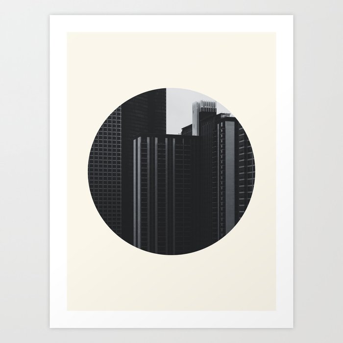 Black and White Buildings Art Print