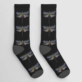 Dragonfly Pen Drawing Socks