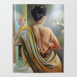 Desire Poster | Artprint, Wallart, Elegant, Lady, Handmade, Largecanvas, Painting, Beautiful, Womenpainting, Original 