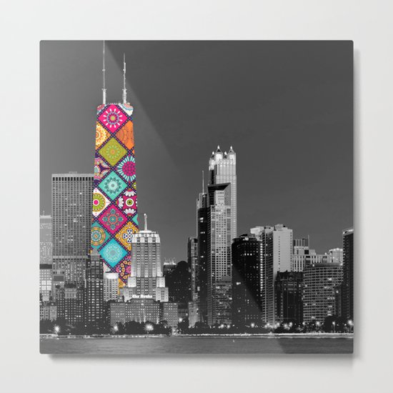 Funky Landmark - Chicago Metal Print