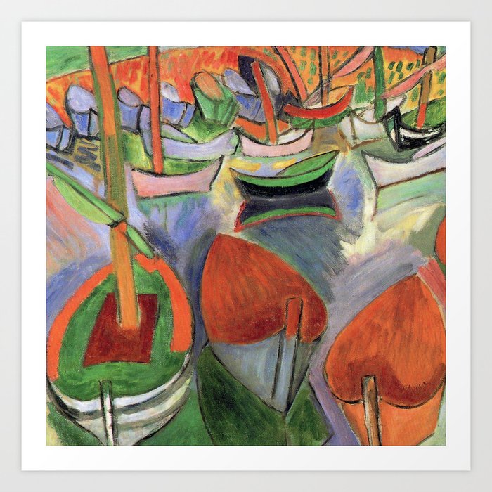 Raoul Dufy Boats at Martigues Art Print by Jon Baran | Society6