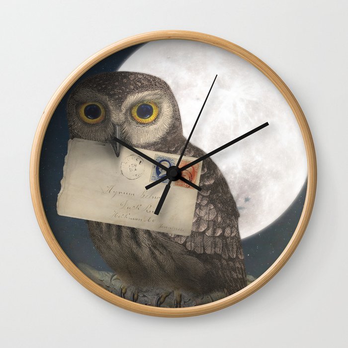 Owl Post Wall Clock