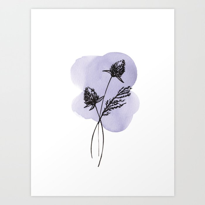 Modern Floral - Thistle II Art Print