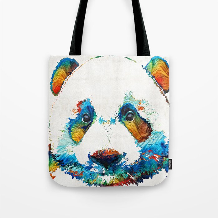 Colorful Panda Bear Art By Sharon Cummings Tote Bag