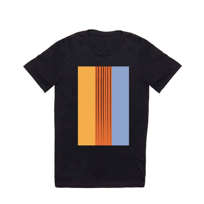 Flawa - Yellow Orange Blue Colourful Minimalistic Art Design Pattern T Shirt