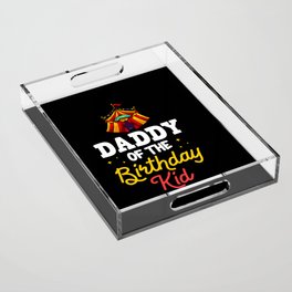 Circus Birthday Party Dad Theme Cake Ringmaster Acrylic Tray