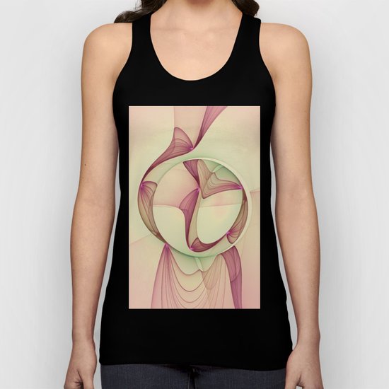 The Abstract Elegance, Modern Fractal Art Unisex Tank Top