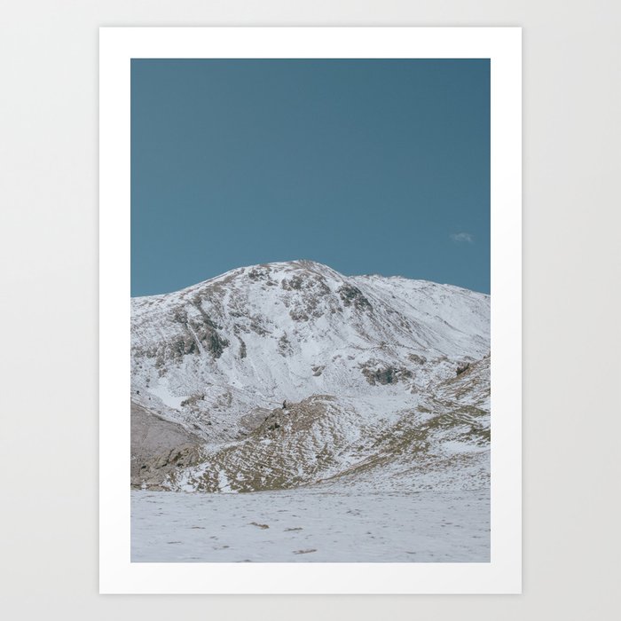 Winter Snow Mountains Landscape  Art Print