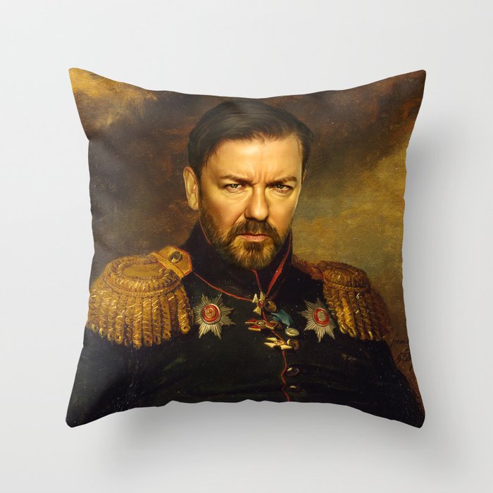 Ricky Gervais - replaceface Throw Pillow