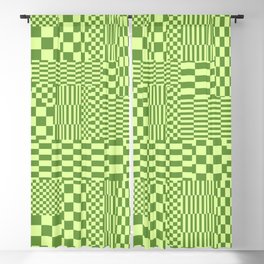Glitchy Checkers // Pear Blackout Curtain