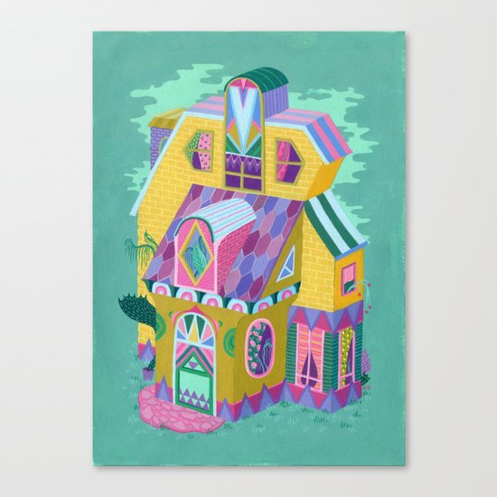 Yellow House Canvas Print