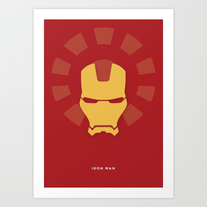 Iron Man Minimalist Poster Art Print By Nathanlittler Society6