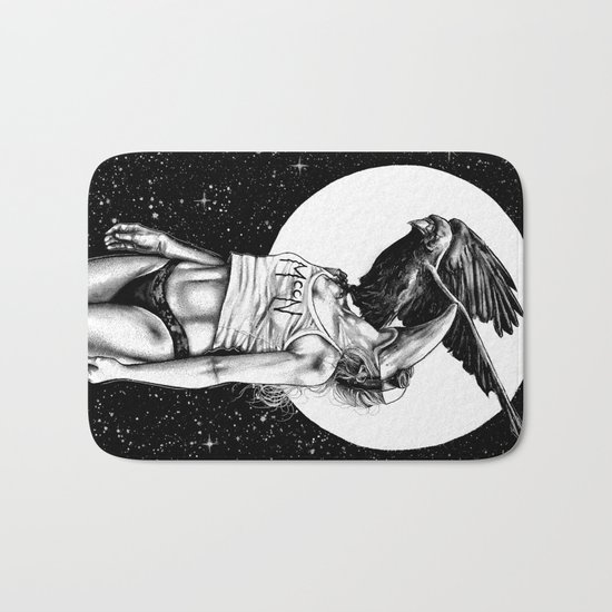 Lovers in the night Bath Mat