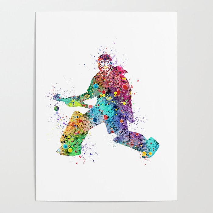 Hockey Goalie Helmet Drawing Articles Canvas Art Poster and Wall Art  Picture Print Modern Family Bedroom Decor Posters - AliExpress