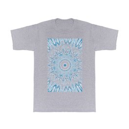 Chinese Porcelain Mandala Twist T Shirt | Pretty, 2Sweet4Wordsdesigns, Pattern, Retro, Blue, Retrogeometryseries, Simplychic, Hipster, Pastel, Abstract 