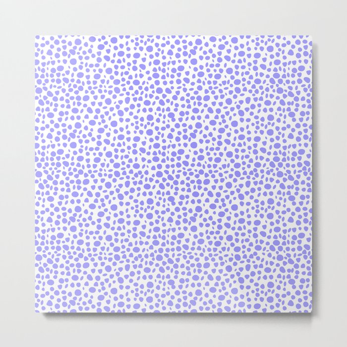 Small Random Dots Salmon BLUE Metal Print