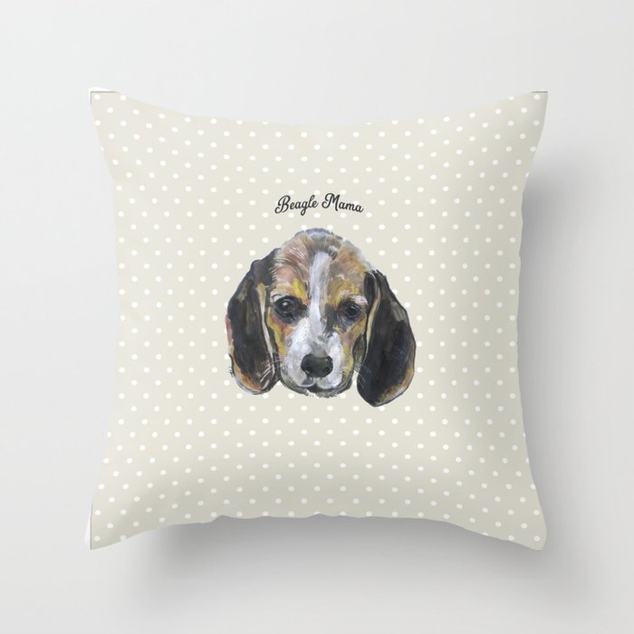 beagle throw pillow