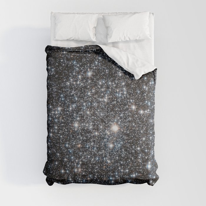 Stars : subtle black blue gold Comforter