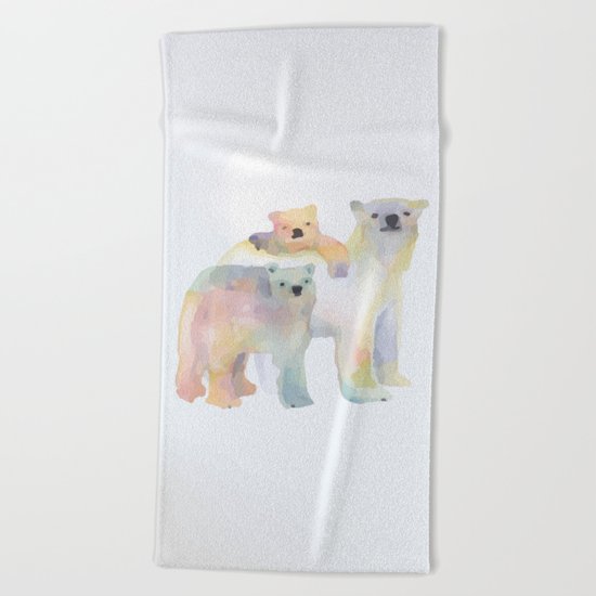 Polar bears Beach Towel