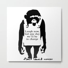 Monkey Sign by Banksy Metal Print | Graphicdesign, Urban, Sign, Socialart, Streetart, Graphite, Popart, Contemporaryart, Banksy, Monkeysign 