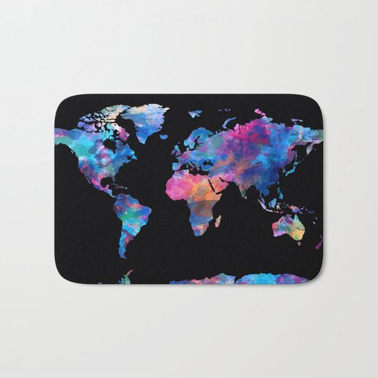 world map Bath Mat
