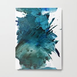 Scenic Route [2]: a pretty, minimal abstract piece in blue and green by Alyssa Hamilton Art Metal Print