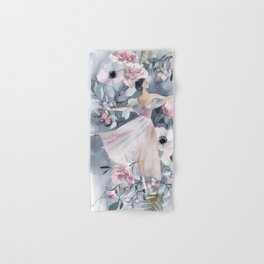 Ballerina and flowers n.4 Hand & Bath Towel