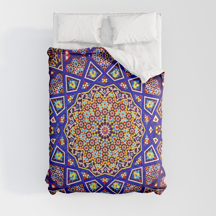 Geometric Traditional Andalusian Moroccan Zellige Tiles Style Comforter
