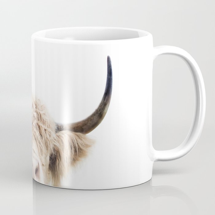 Peeking Highland Cow Coffee Mug
