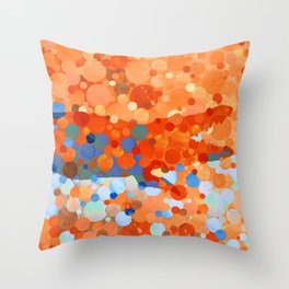 Alligator Art - I Bite - Blue And Orange Gator Throw Pillow