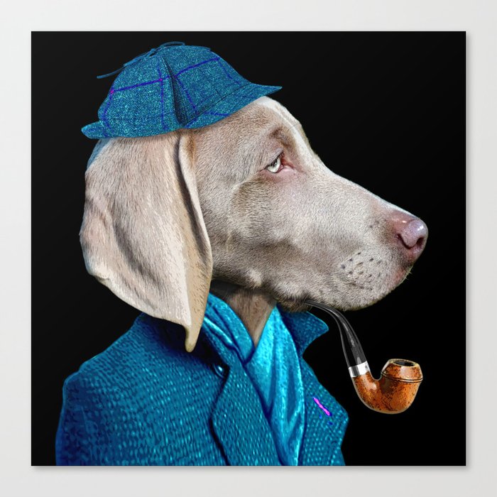 Dog Sherlock Holmes Leinwanddruck