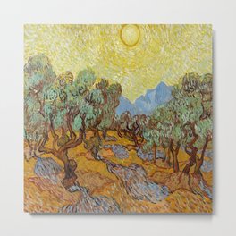 Vincent van Gogh Olive Trees, 1889  Metal Print | Vangoghfloral, Vangoghlandscape, Vangoghroses, Vangoghgarden, Vangoghartist, Painting, Olivetrees, Goghroses, Olive, Olivetree 