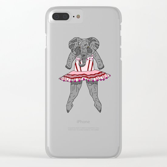 Elephant Ballerina Tutu Clear iPhone Case