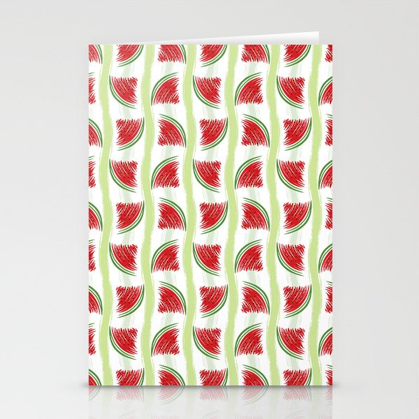 Watermelon Doodle Vertical Stationery Cards