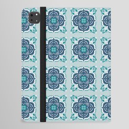 Mandala Tile Pattern - Blue and Mint iPad Folio Case